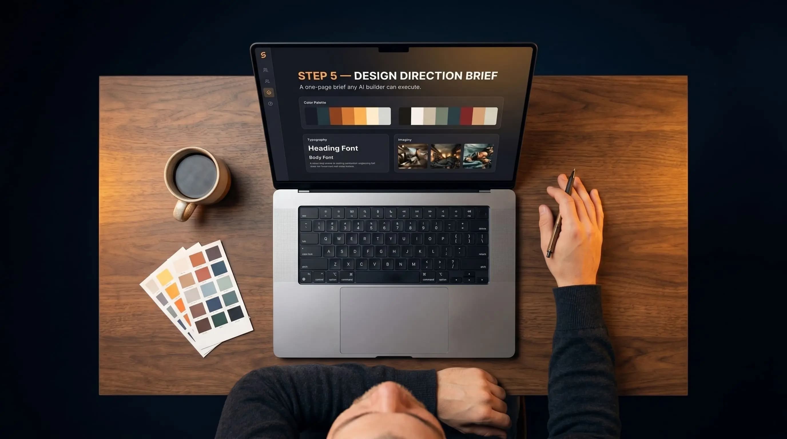 Design direction brief — palette and typography